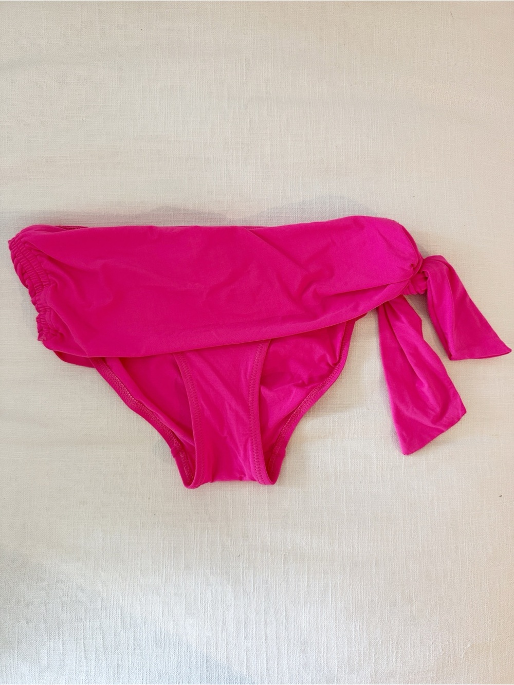Y2K Vintage DKNY Victoria’s Secret Fold Over Hot Pink Bikini Bottom Side Tie